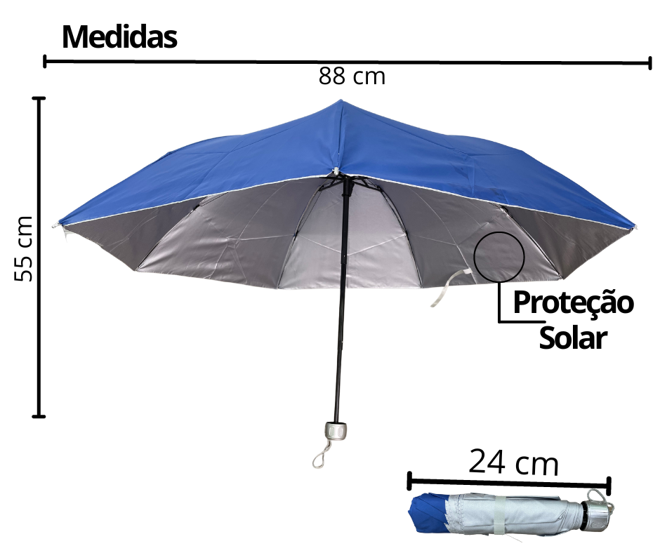 Guarda-Chuva SOMBRINHA Pequena Com Proteção Solar Uv | Contra Vento | Resistente | Portátil De bolsa