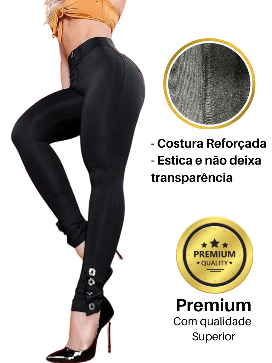 Calça Legging Modeladora em Poliamida - Moda Brasil