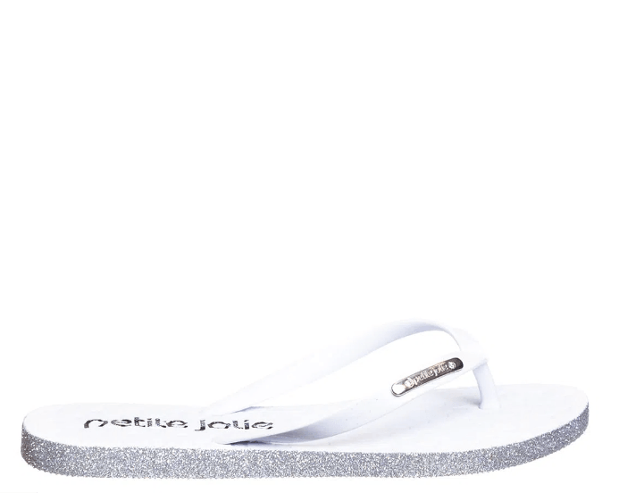 Chinelo Petite Jolie Gliter Branco PJ6092 - Moda Brasil