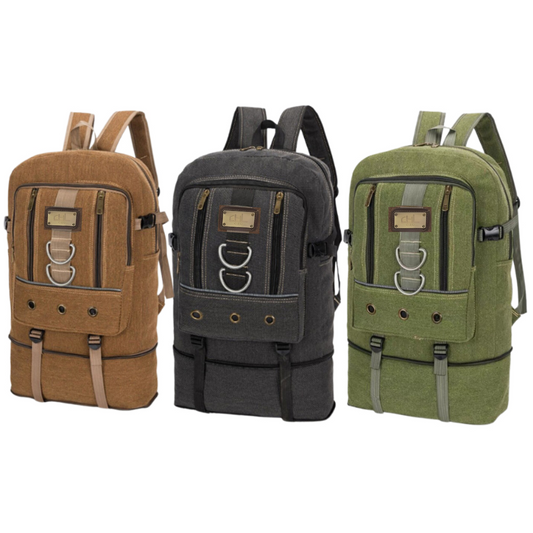 Mochila Em Lona I Mochila Camping I Mochila Expansível I Mochila Grande 50L Reforçada