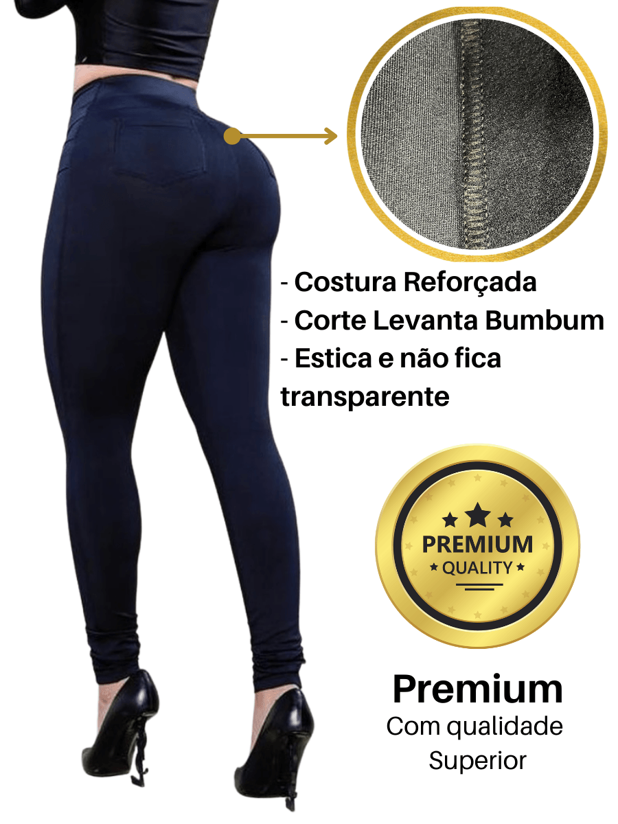 Calça Legging Cintura Alta - NÃO FICA TRANSPARENTE