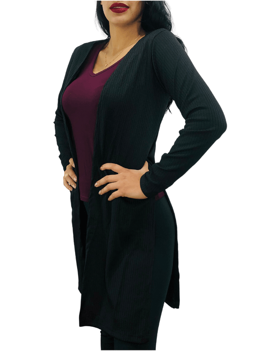 Cardigan Kimono Canelado Feminino - Moda Brasil