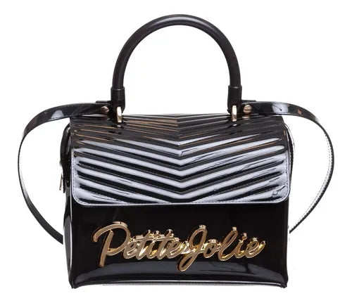 Bolsa Petite Jolie PJ10573 Preto Ouro - Moda Brasil