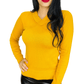 Suéter de Lã Feminino Gola V Tricô - Moda Brasil